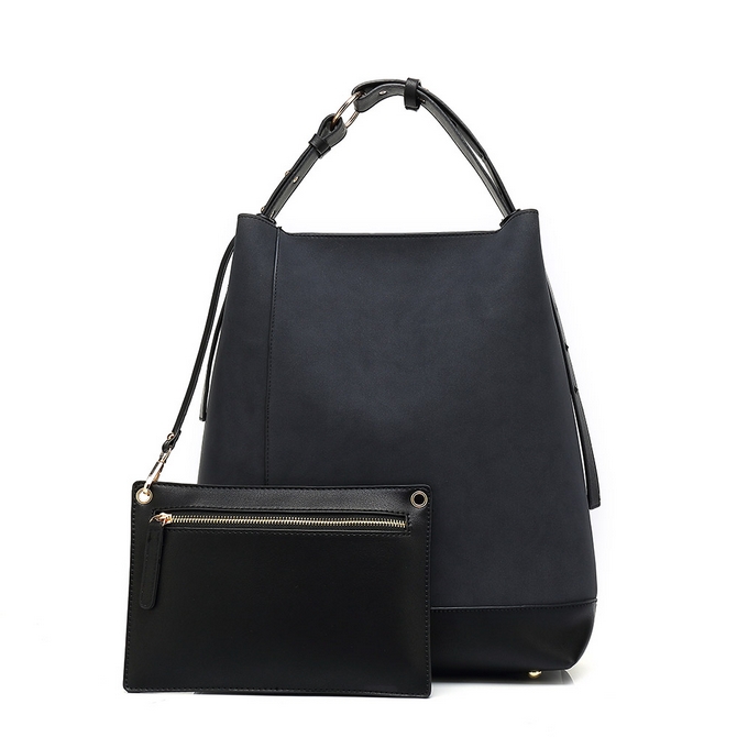 Black Tote Bag- Three in one ( 7725 )